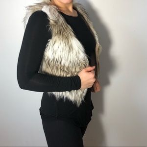 Faux fur vest.